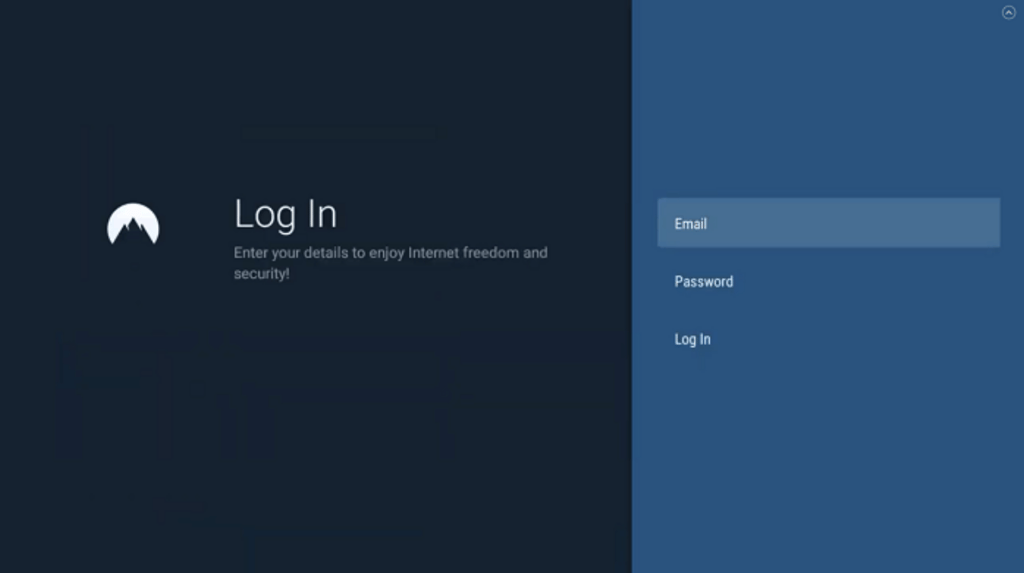 Log in to NordVPN on Fire Stick